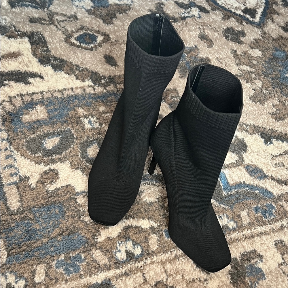 INC International Concepts Black Heeled Boots
